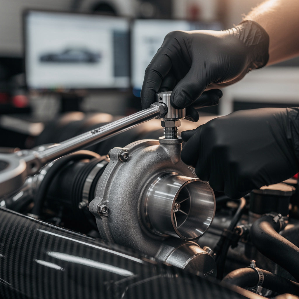 D & M Performance skilled technician performing precision engine service in San Diego high-performance automotive shop