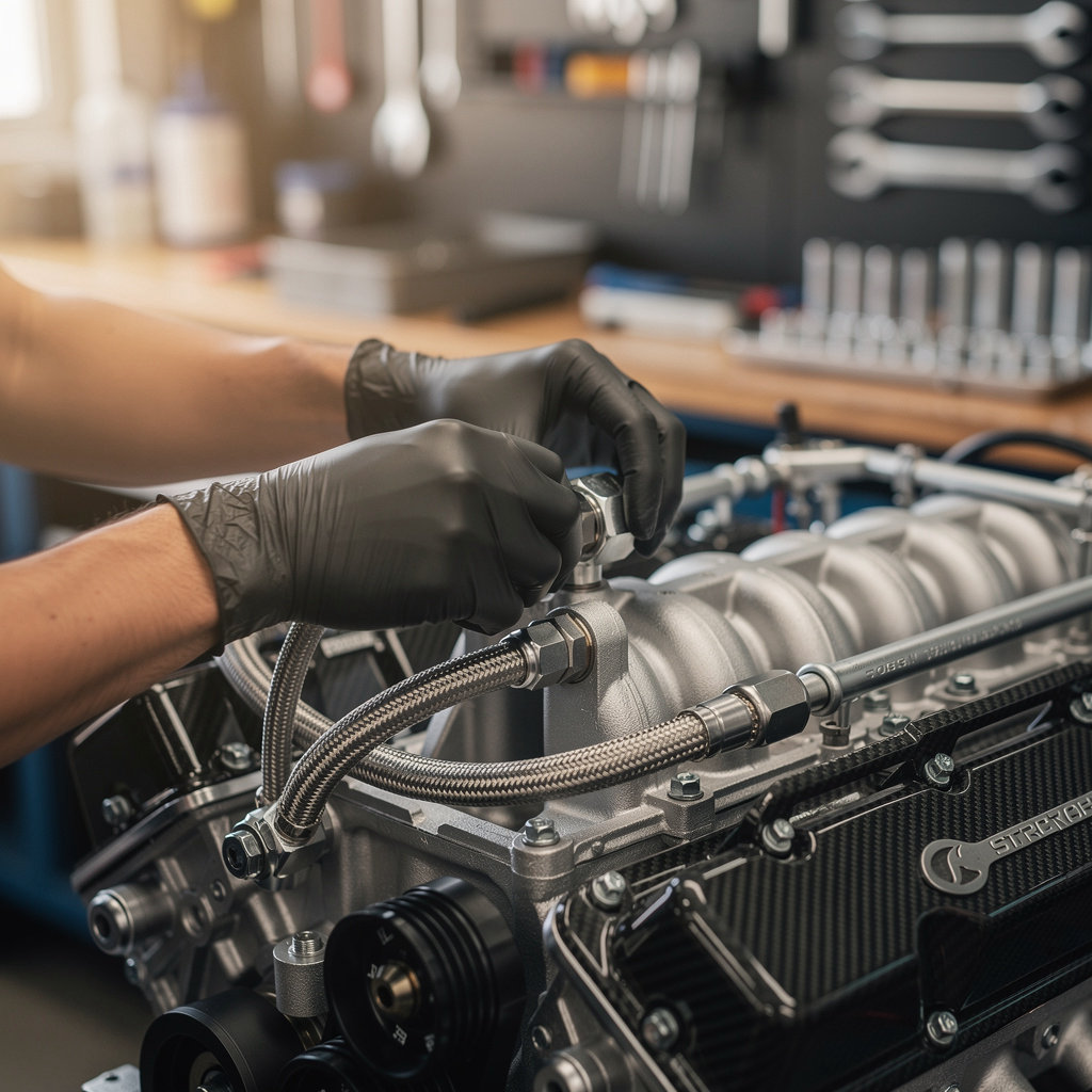 D & M Performance skilled technician performing specialized automotive service in San Diego